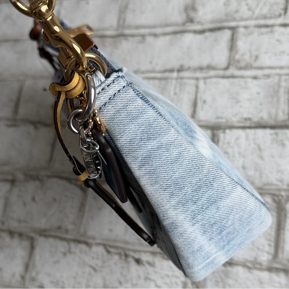 Coach Teri In Loved Denim With Charms Bag - Picture 15 of 17